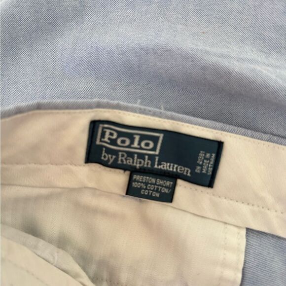 Polo by Ralph Lauren Preston Chino Shorts Men’s Sz 35 11” Light Blue Preppy Golf - Picture 4 of 4